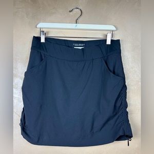 Columbia Skirt Womens Large Black Omni-Shield Anytime Ruched Side Tie Active